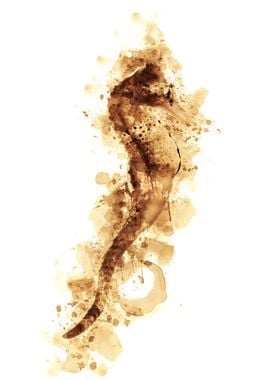 Sea Horse Coffee Style Art