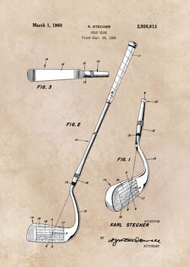 patent Stecher 1960 golf c