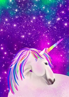 'Galaxy Unicorn' Poster, picture, metal print, paint by Constance Wilds ...