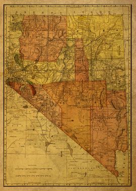 Vintage Map of Nevada