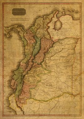 Vintage Map Columbia 1818