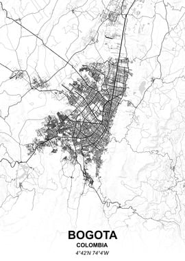 Bogota city map