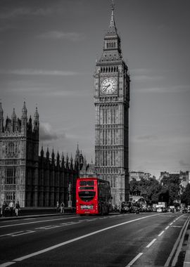 Big Ben and London Bus