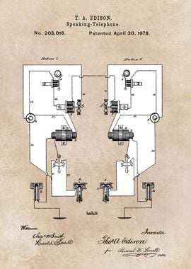 patent Edison Speaking Tel