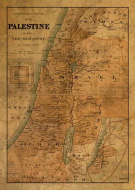 Vintage Map of Palestine