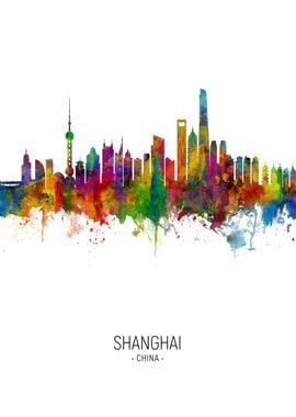 Shanghai China Skyline