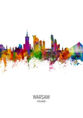 Warsaw Poland Skyline