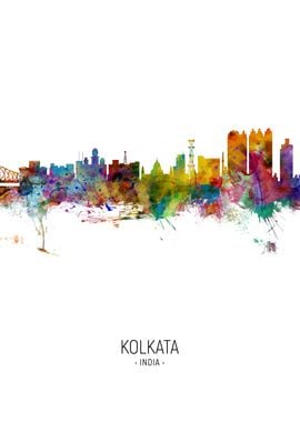 Kolkata India Skyline