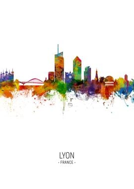 Lyon France Skyline