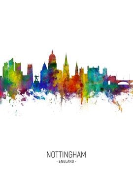 Nottingham England Skyline