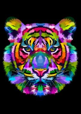 Tiger head on wpap style