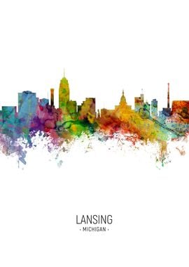 Lansing Michigan Skyline