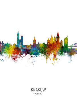 Krakow Poland Skyline