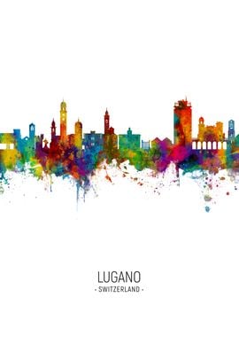 Lugano Switzerland Skyline