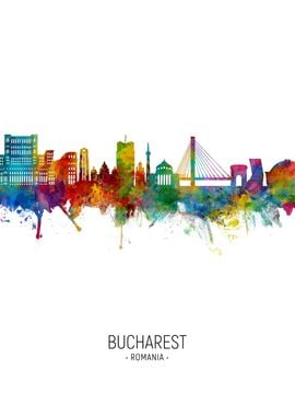 Bucharest Romania Skyline