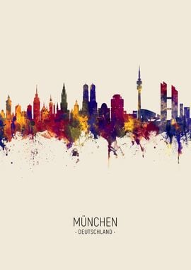 Munich Germany Skyline