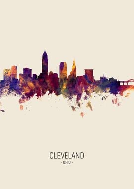 Cleveland Ohio Skyline