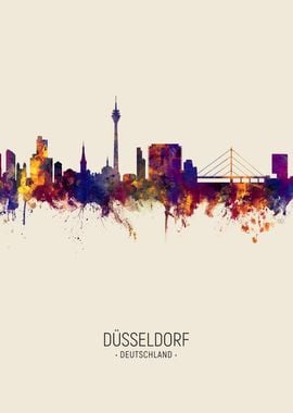 Dusseldorf Germany Skyline