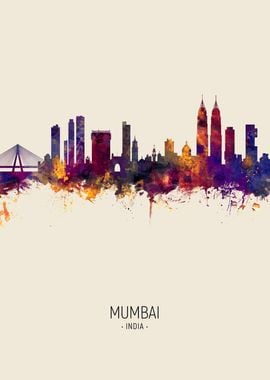 Mumbai India Skyline