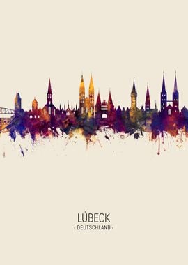 Lubeck Germany Skyline