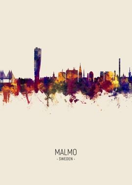 Malmo Sweden Skyline