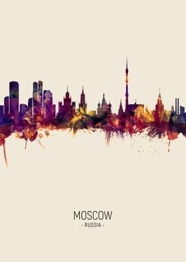 Moscow Russia Skyline