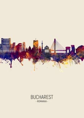 Bucharest Romania Skyline