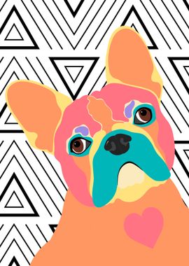 French Bulldog Pop Art