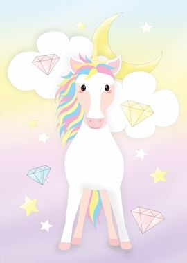 Unicorn Kids Room Rainbow