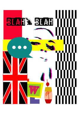 British flag pop art 3D