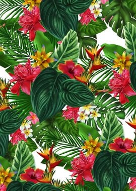 Tropical garden pattern