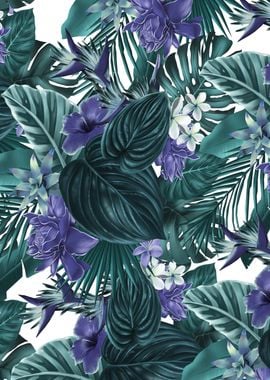 Tropical garden pattern