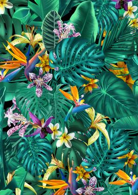 Tropical garden pattern 4