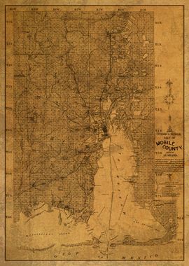 Mobile Alabama Map 1895