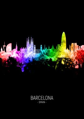 Barcelona Spain Skyline