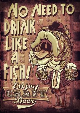 Fish Enjoys Craft Beer 