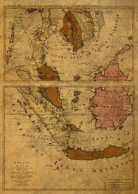 Map of Siam Sumatra 1710