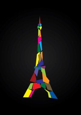 Eiffel Tower Abstract