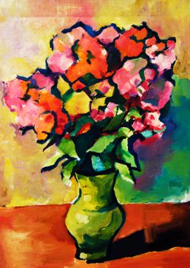 Bouquet oil painting