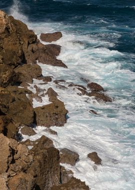 Sea Foam and rocks