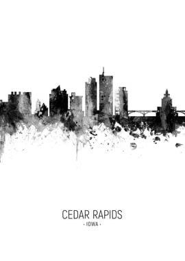 Cedar Rapids Iowa Skyline