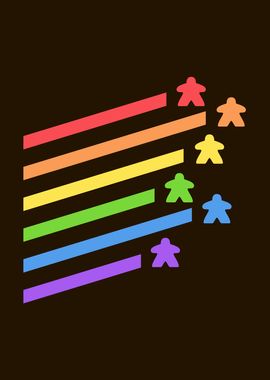 Rainbow Meeple Ray Flag