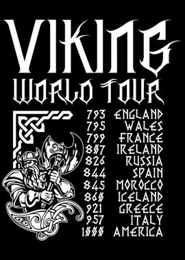 Viking World Tour Poster picture metal print paint by Giovanni