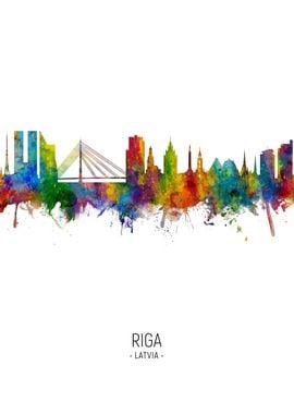 Riga Latvia Skyline