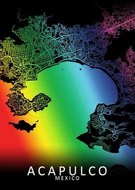 Acapulco Rainbow City map