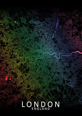 London Rainbow City Map