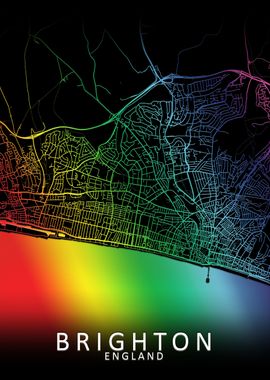 Brighton Rainbow City Map