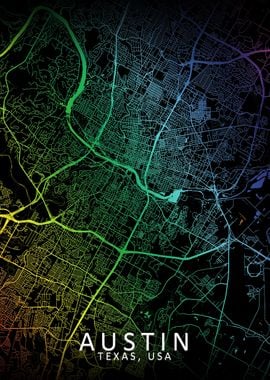 Austin Rainbow City Map