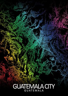 Guatemala City Rainbow Map