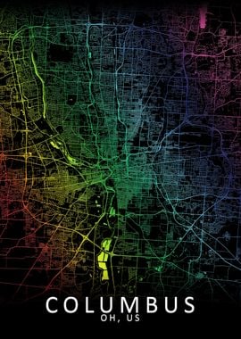 Columbus Rainbow City Map